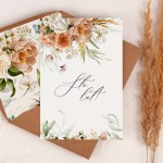 Personalizowana Elegancka Kartka Urodzinowa na tłoczonym papierze z motywem kwiatowym - Beige Roses